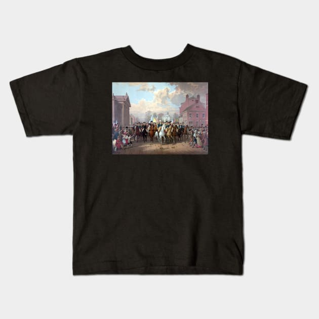 General Washington Enters New York Kids T-Shirt by warishellstore